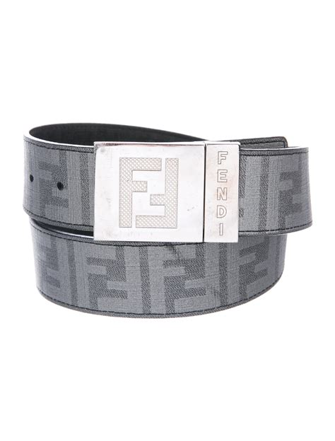 grey fendi zucca belt